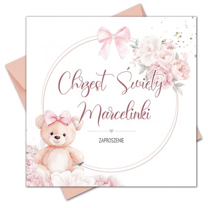 Chrzest Święty - Miś dziewczynka