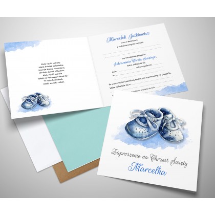 Chrzest Święty - niebieskie buciki