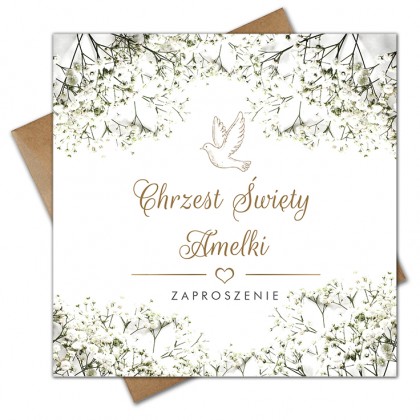 Chrzest Święty - gipsówka, boho