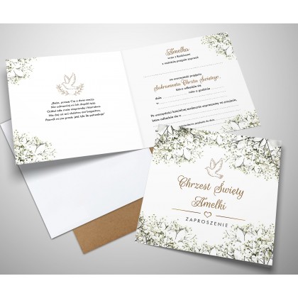 Chrzest Święty - gipsówka, boho