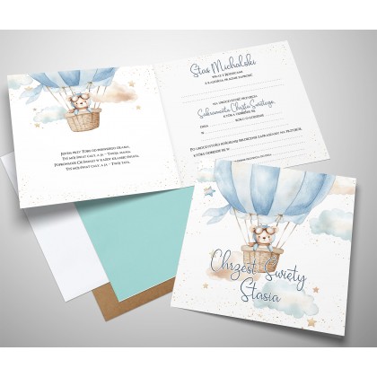 Chrzest Święty - miś, balon.