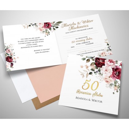 Rocznica Ślubu ( dowolna ) Burgundowa Kompozycja