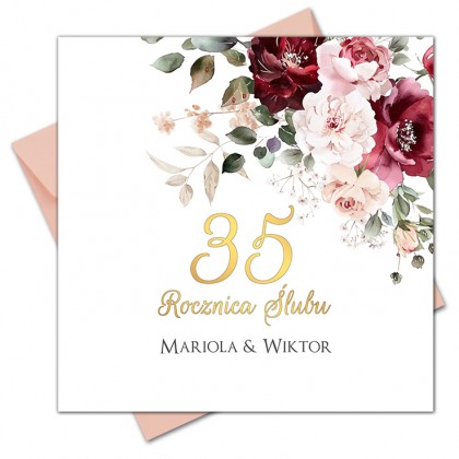 Rocznica Ślubu ( dowolna ) Burgundowa Kompozycja