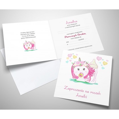 Pierwsze urodziny, roczek, jednorożec.