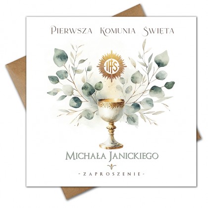 Komunia - Kielich i IHS