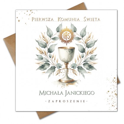 Komunia - Kielich i IHS