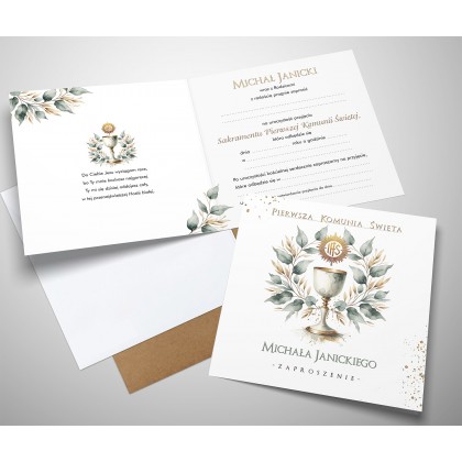 Komunia - Kielich i IHS