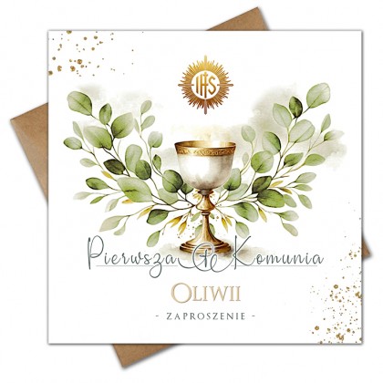 Komunia - Kielich i IHS