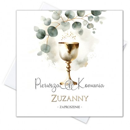 Komunia - Kielich i eukaliptus