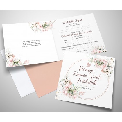 Komunia - Różowy Wianek