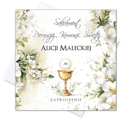 Komunia - Hostia i kwiaty