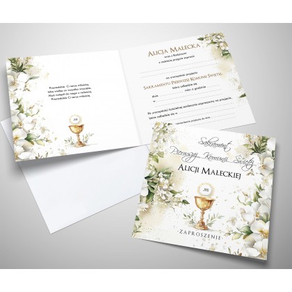 Komunia - Hostia i kwiaty