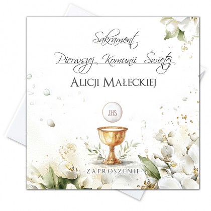 Komunia - Hostia i kwiaty