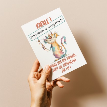 Kartka - Zmiana Pracy, A to malarz