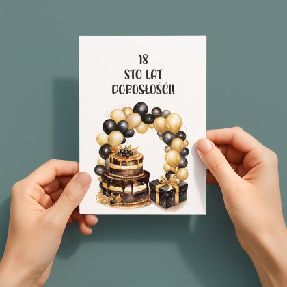 Kartka na 18 urodziny