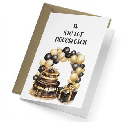 Kartka na 18 urodziny