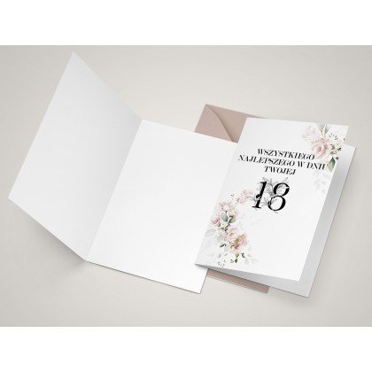 Kartka na 18 urodziny