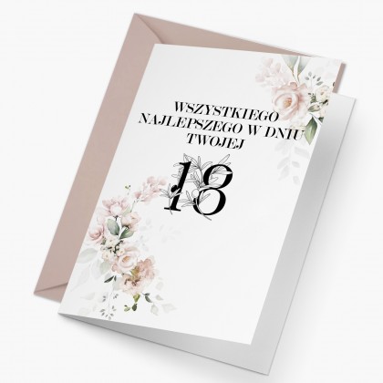 Kartka na 18 urodziny