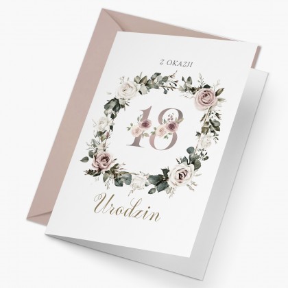 Kartka na 18 urodziny